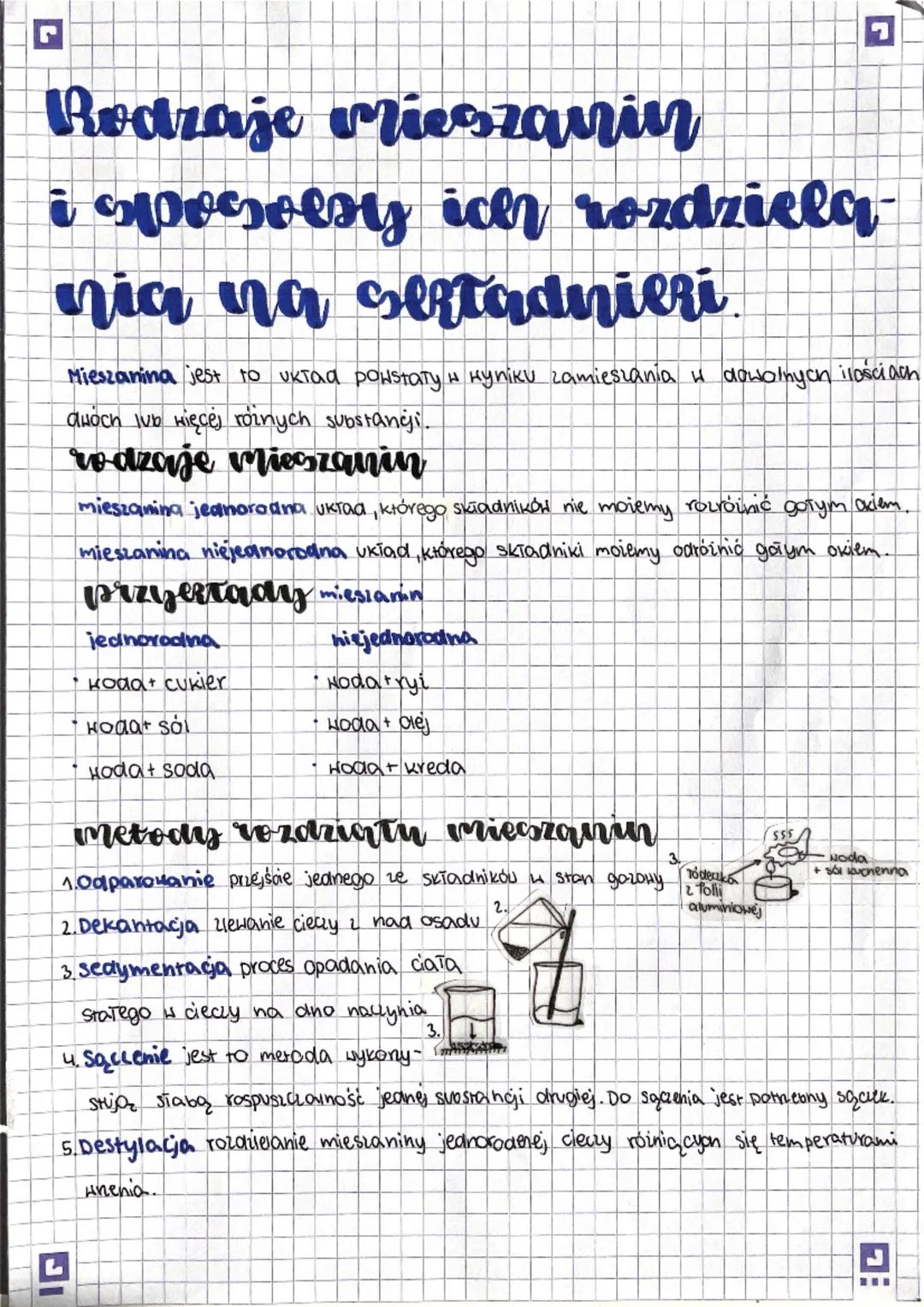 Rodzaje mieszanin i ich rozdzielanie: metody i przykłady
