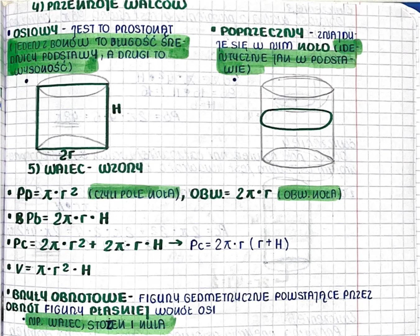 3. Bryly obrotowe
Temat: Walec
WALEC FIGURA GEOMETRYCZNA OTRZYMANJA PRZEZ OBROT
PROSTOURTA Woudt PROSTE ZAWIERAJĄCEJ JEGO BO
1) BUDOWA WALCA