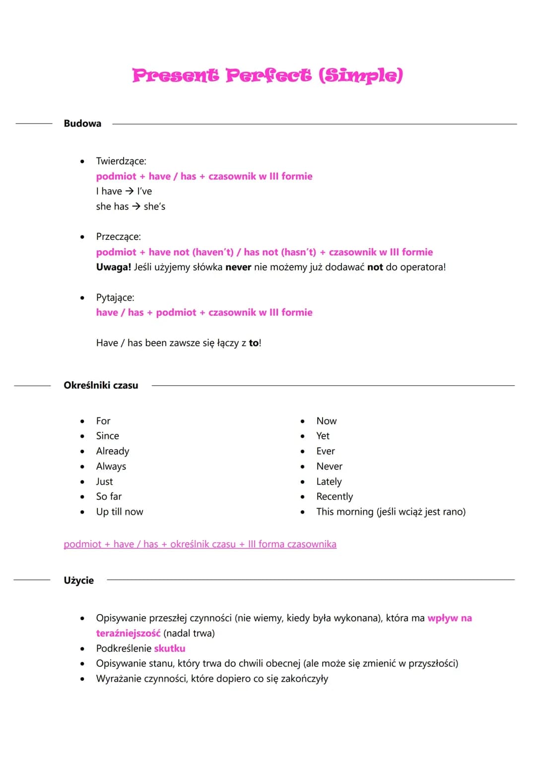 Present Perfect