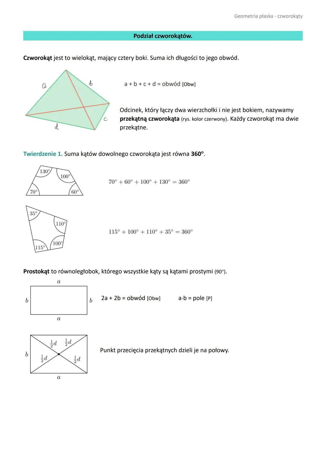 Geometria: Czworokąty, Trapezy i Obwód Prostokąta