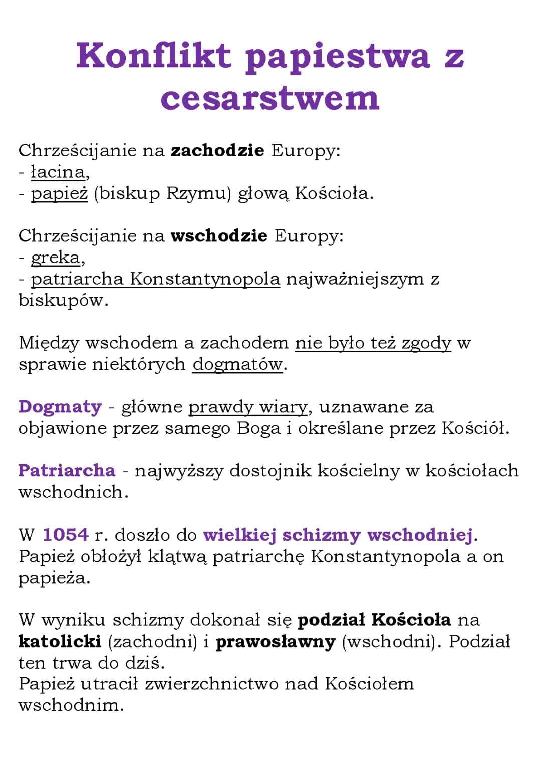Na czym polegał spór cesarstwa z papiestwem? [Konflikt papiestwa z cesarstwem Klasa 5]