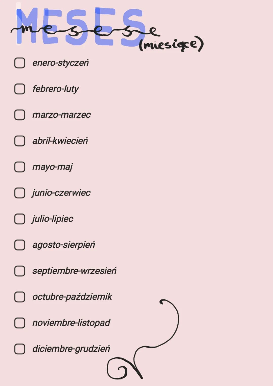 Naucz się nazw miesięcy po rosyjsku i polsku
