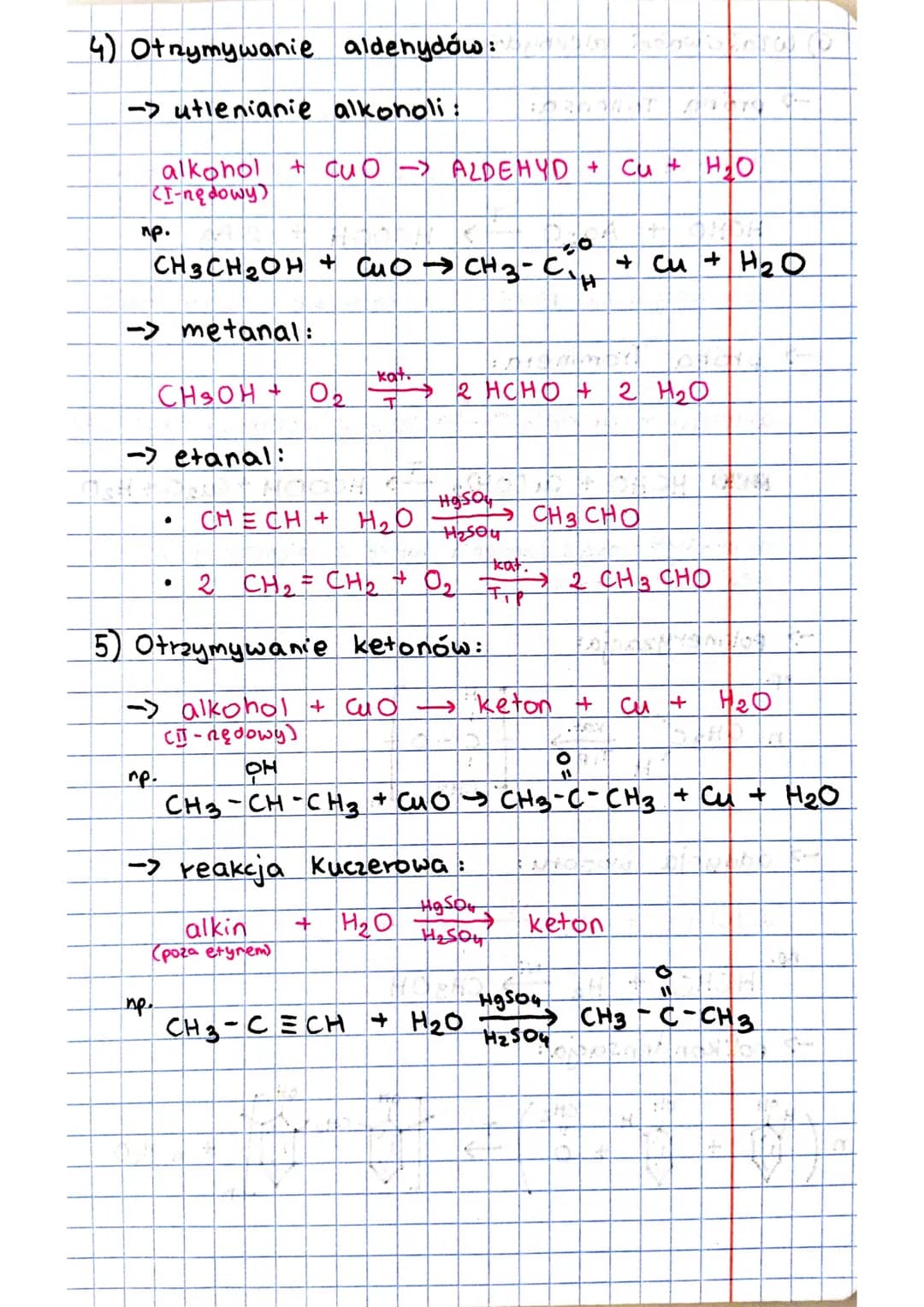 1) Grupa funkcyjna:
-> aldehydy
-> ketony
2) Nazewnictwo:
HCHO
ALDEHYOY
CH3 - CH - CI
CH3
CHO
R
OH
दिन
metanal
CH3-CE C-CHO
म
1 KETONY
10
O=