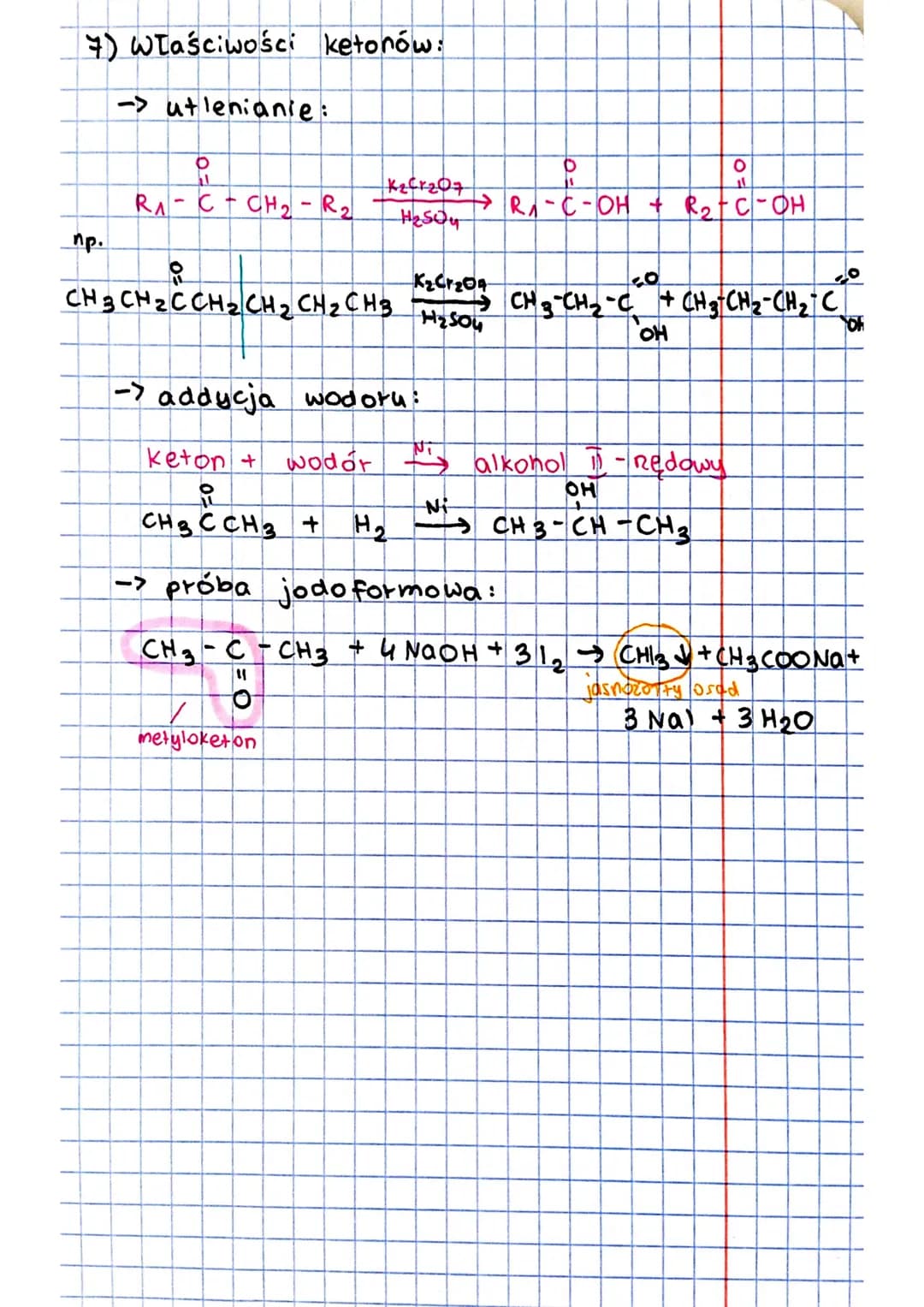 1) Grupa funkcyjna:
-> aldehydy
-> ketony
2) Nazewnictwo:
HCHO
ALDEHYOY
CH3 - CH - CI
CH3
CHO
R
OH
दिन
metanal
CH3-CE C-CHO
म
1 KETONY
10
O=