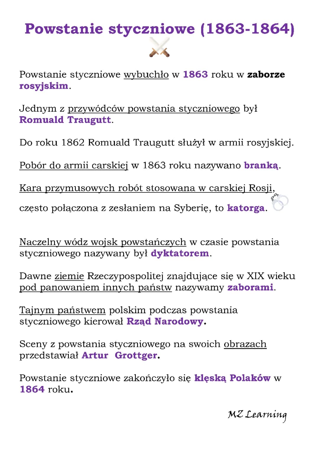 Romuald Traugutt i Branka - Powstanie Styczniowe 1863-1864