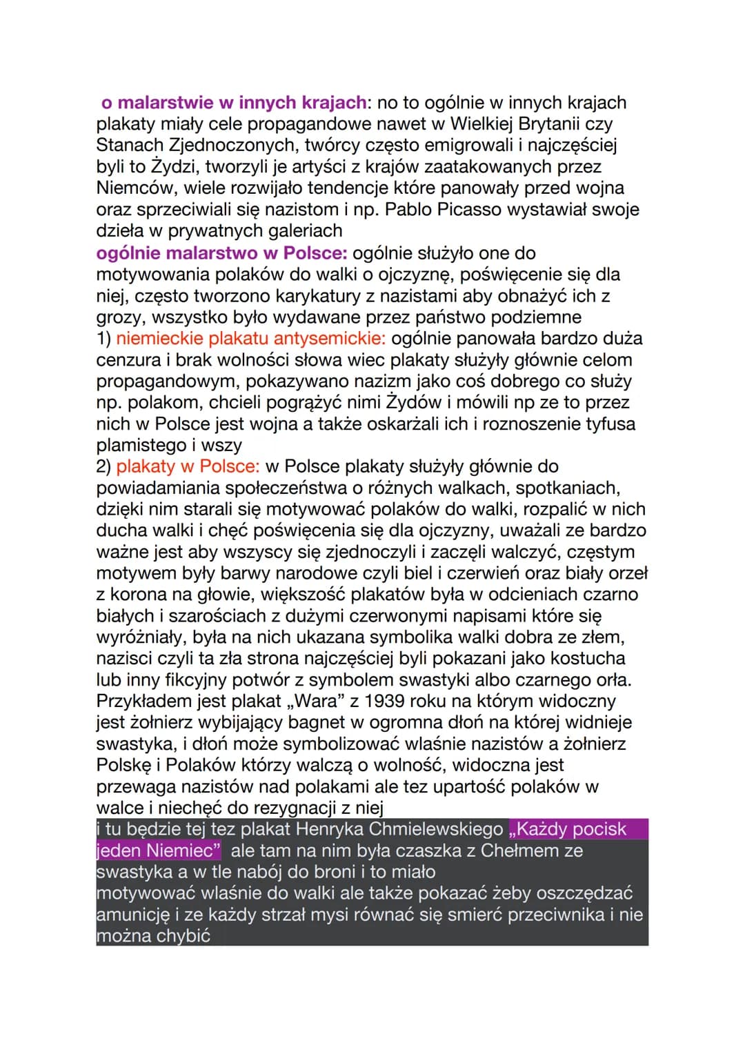 
<p>W innych krajach plakaty miały cele propagandowe, nawet w Wielkiej Brytanii czy Stanach Zjednoczonych. Twórcy często emigrowali i najczę