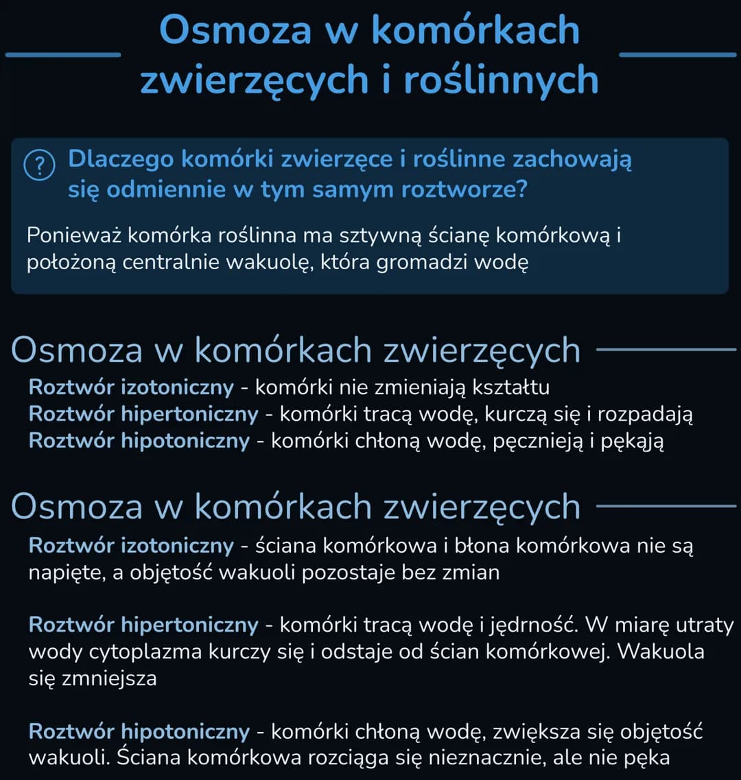 BUDOWA I ZNACZENIE BŁON BIOLOGICZNYCH
• Każda komórka ma błonę komórkową, która oddziela ją od środowiska
zewnętrznego
W komórce występują b