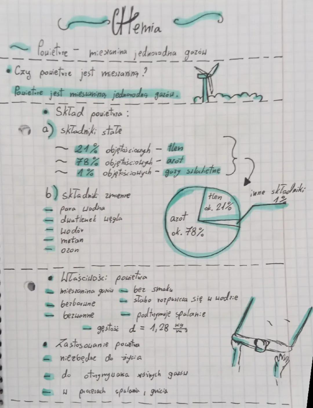 Chemia klasa 7 - Powietrze i Tlen
