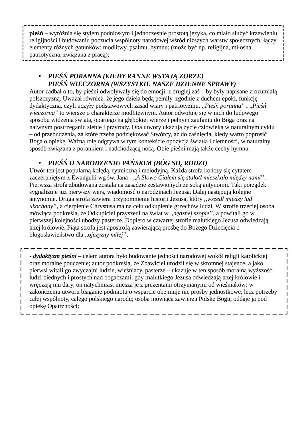 HYMN DO MIŁOŚCI OJCZYZNY
Wiersz przedstawia miłość ojczyzny jako wartość godną najwyższych wyrzeczeń. Sam tytuł,
zawierający określenie gatu