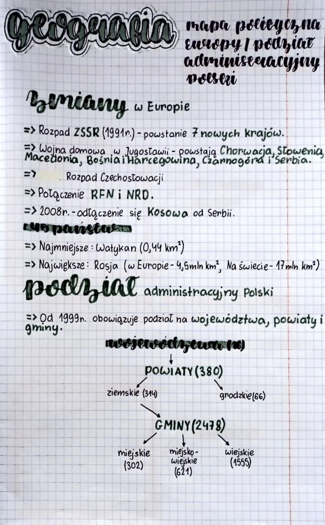 geogratia
mapa polityczna
Europy / podział
adminiseeracyjny
zmiany w Europie
Beniany
polseri
=> Rozpad ZSSR (1991n.) - powstanie 7 nowych kr