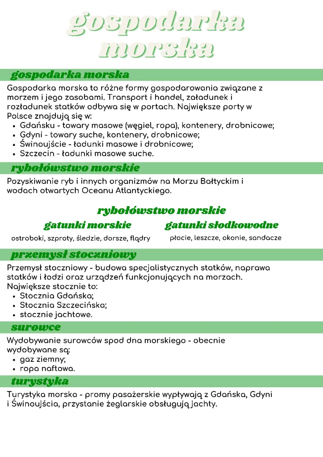 gospodarka morska 