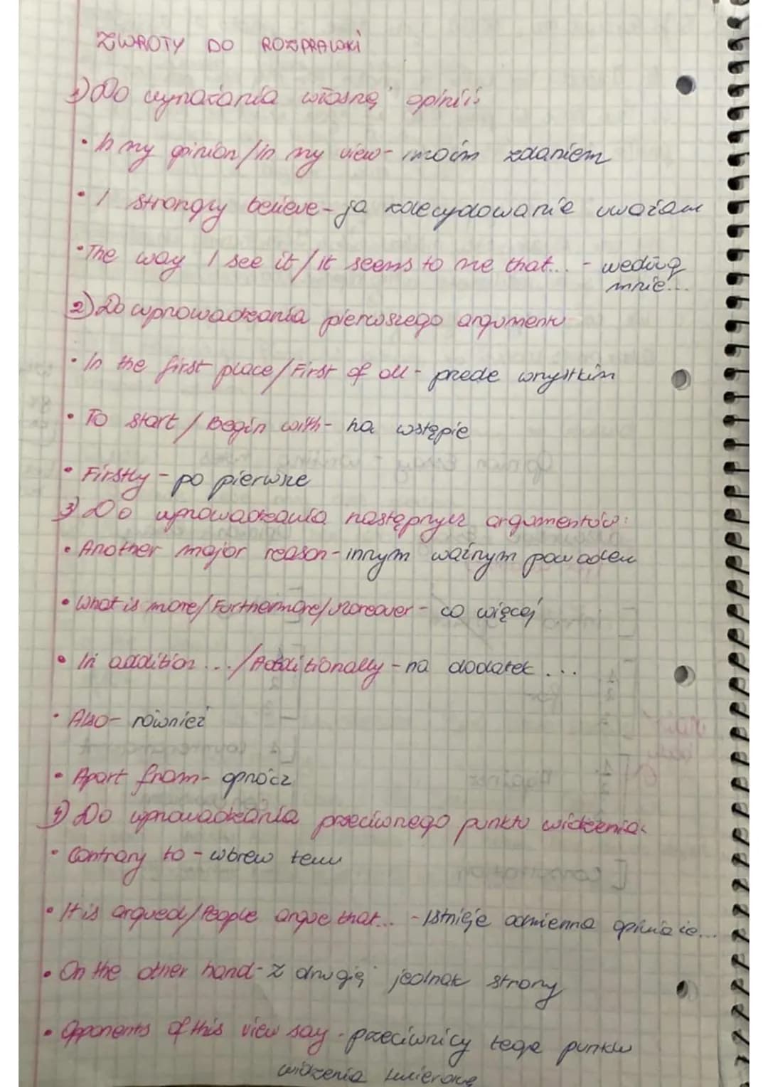 ZWROTY DO
5000 vynatania włssing, opini'i's
• hmy poinion /in my view moim zdaniem
•/
strongly
way
ROZPRALOKI
believe - ja xolecydowanie uwo