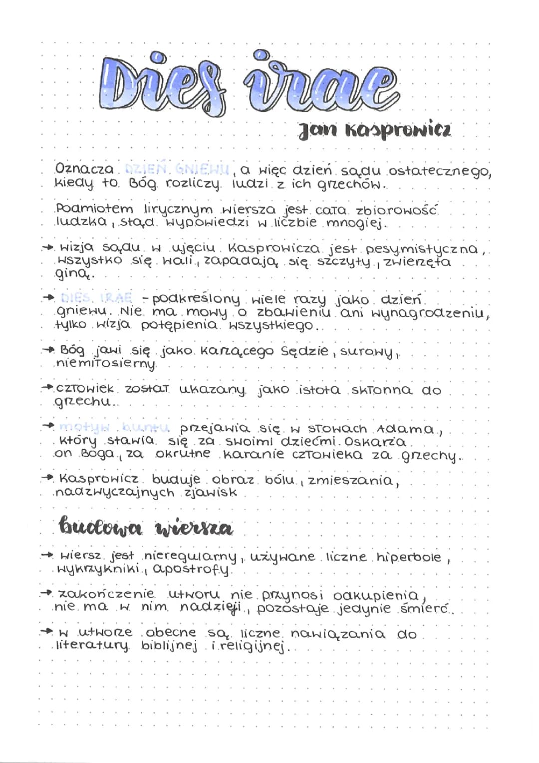 Dies irae Jana Kasprowicza - o czym jest ten wiersz?