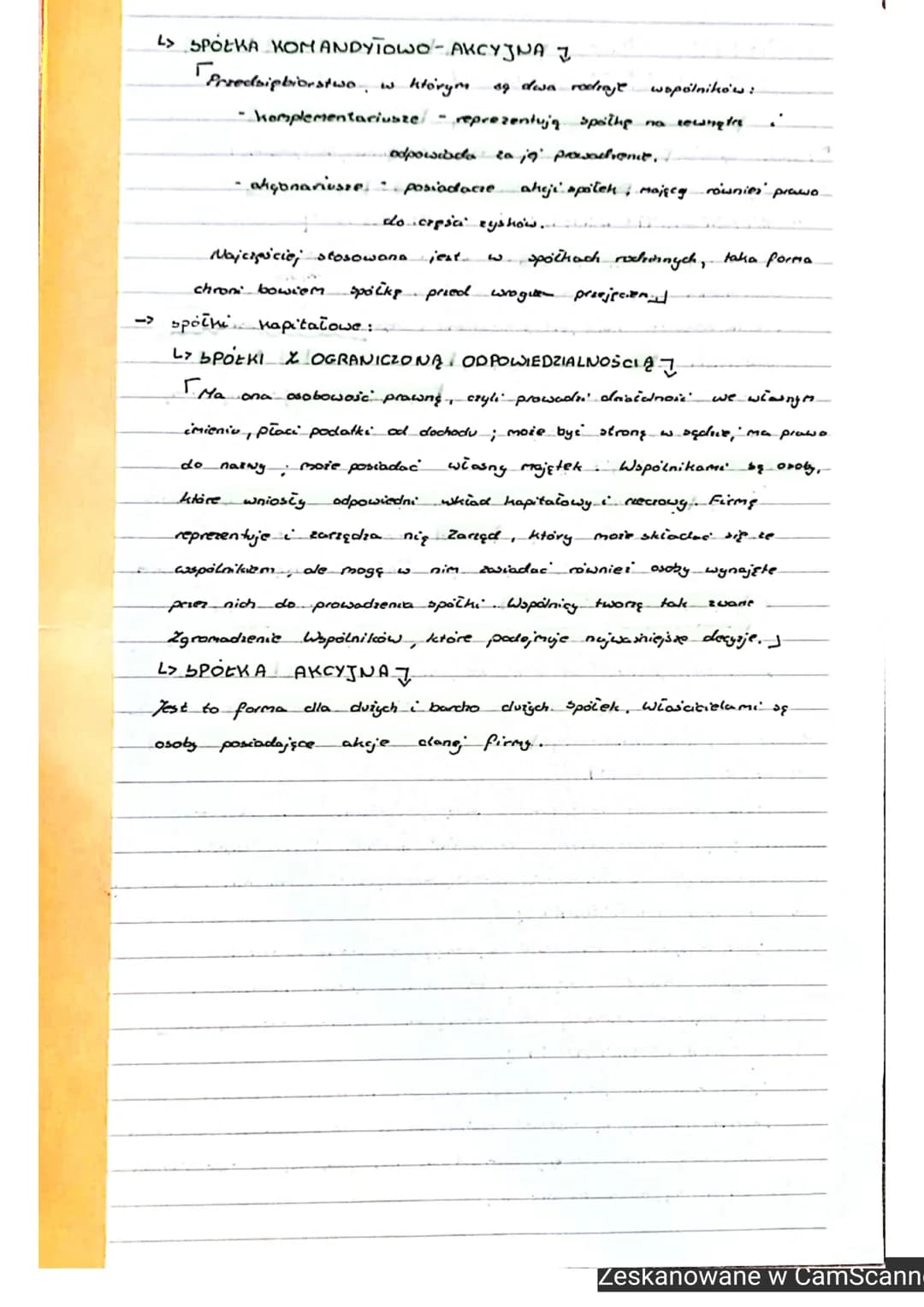 FORMY ORGANIZACYJNO-PRAWNE
DZIAŁALNOŚCI GOSPODARCZEJ
Podział spółek ze względu na forme organizacyjno-prawng...
przedsiębiorstwo, których dz