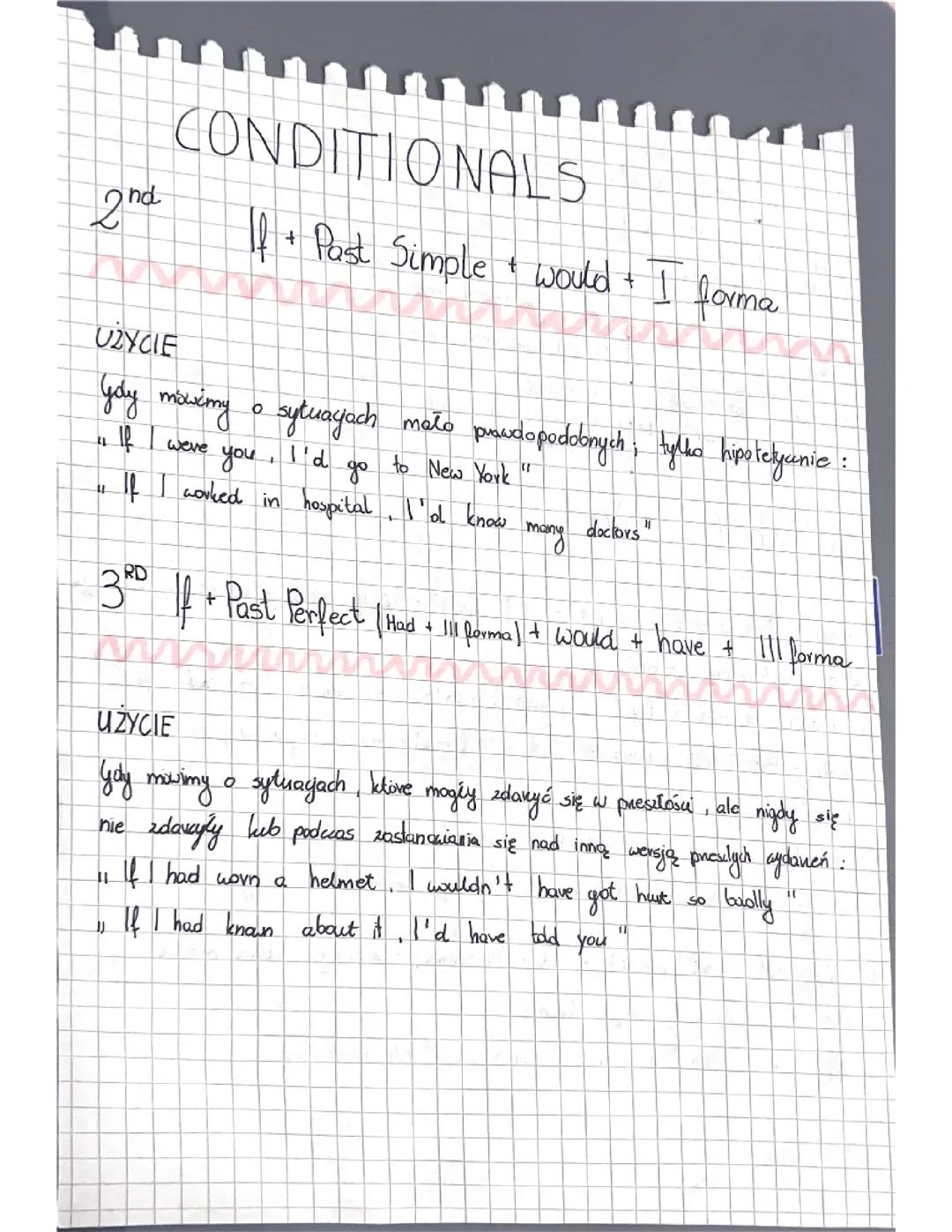 2. i 3. tryb warunkowy oraz wyrażenia I wish/If only - szczegółowe objaśnienia