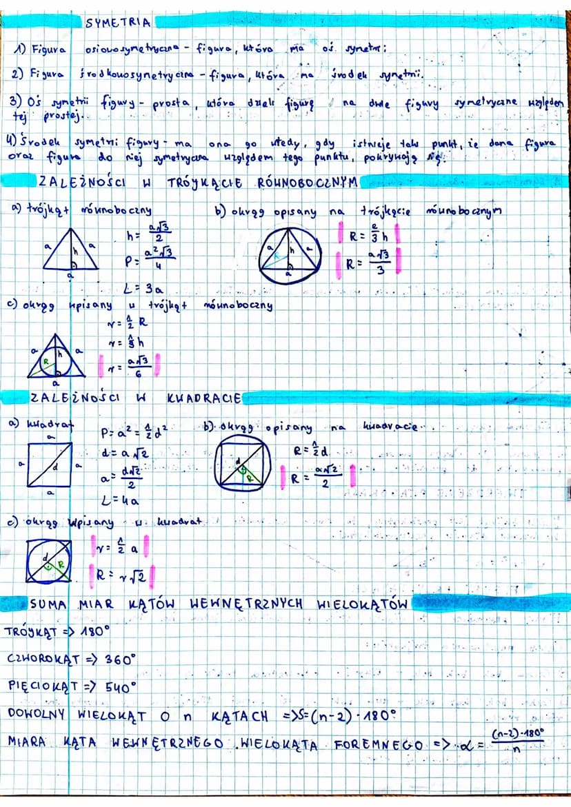 KATY
1) Kąt wklęsły to
2) кат Нурикту to
oraz kąt pełny (360°).
3) Kąty wierzchołkowe.
a
b
x
B
B
2x
4) Kąty przyległe - dwa kąty, które mają
