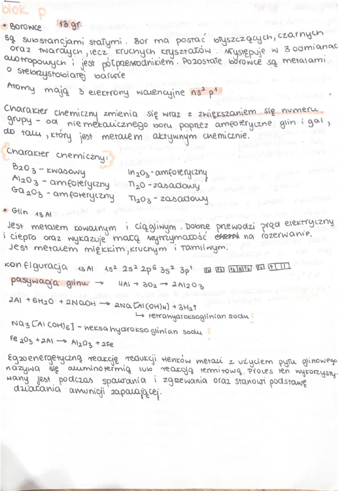 blok p

• Borowce
13 gr.

są substancjami stałymi. Bor ma postać błyszczących, czarnych
oraz waraych, lecz krucnych krysztatów. Mystępuje w 