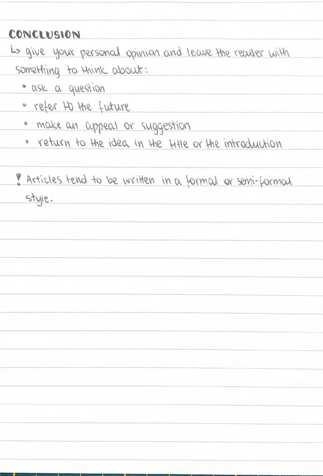 ## Article

TITLE

> attract the reader's attention from the start:

*   ask a question (Are these the best boys of Our Lives?)
*   use vivi