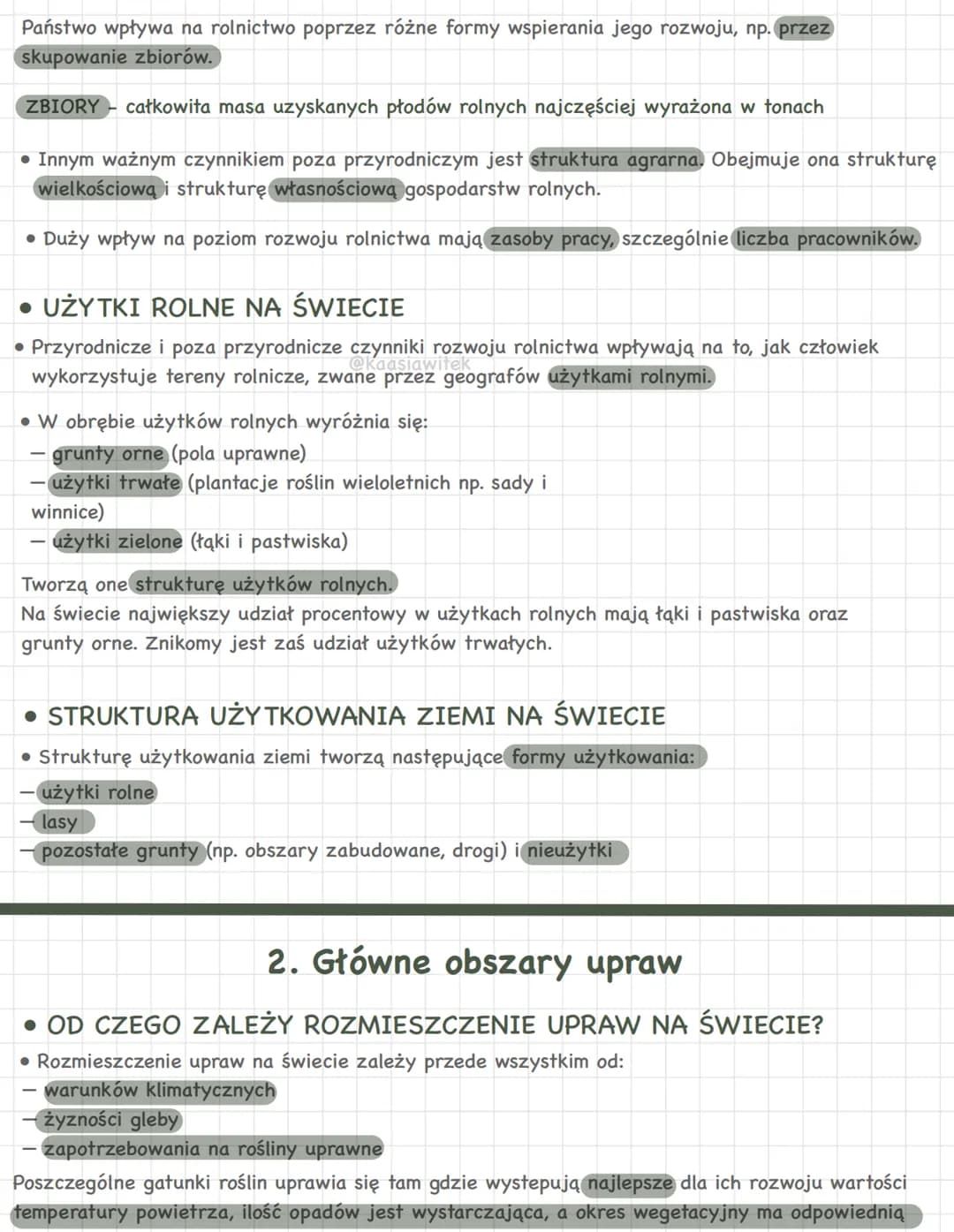 ROLNICTWO, LEŚNICTWO I
RYBACTWO
1. Czynniki rozwoju rolnictwa
• CZYNNIKI ROZWOJU ROLNICTWA
przyrodnicze (wywodzące się z natury)
• klimat
• 