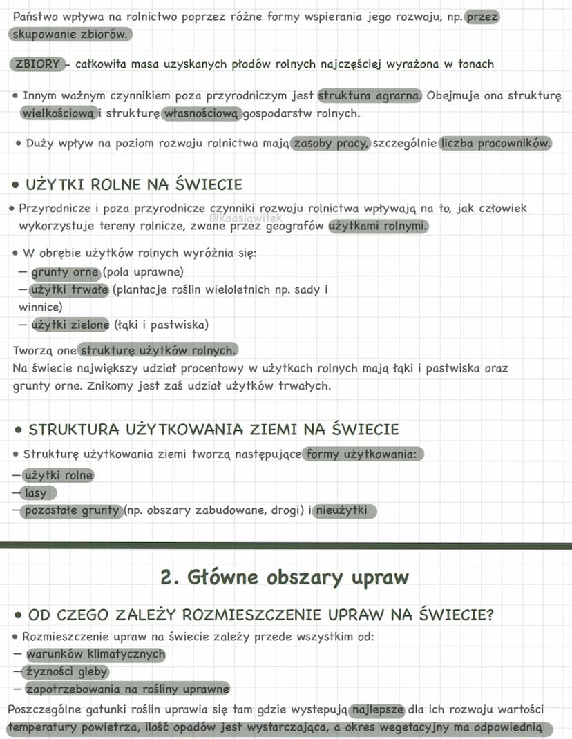 ROLNICTWO, LEŚNICTWO I
RYBACTWO
1. Czynniki rozwoju rolnictwa
• CZYNNIKI ROZWOJU ROLNICTWA
przyrodnicze (wywodzące się z natury)
• klimat
• 