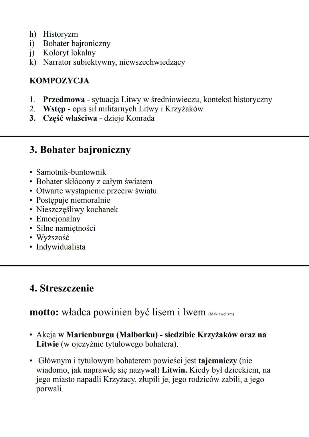 12. Konrad Wallenrod
Zagadnienia
1) Geneza
2) Gatunek
3) Bohater bajroniczny
4) Streszczenie
5) Omawianie
1. Geneza
●
●
Mickiewicz przebywa 