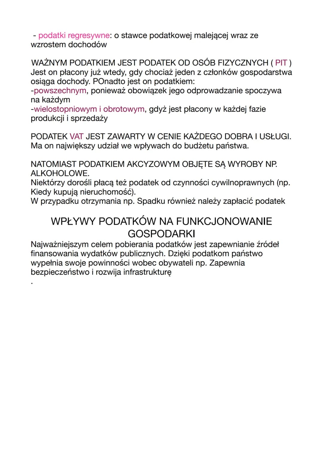 PODATKI
Podatki - to obowiązkowe, bezzwrotne świadczenia
pieniężne pobierane przez państwo lub inne uprawnione do
tego instytucje publiczne.