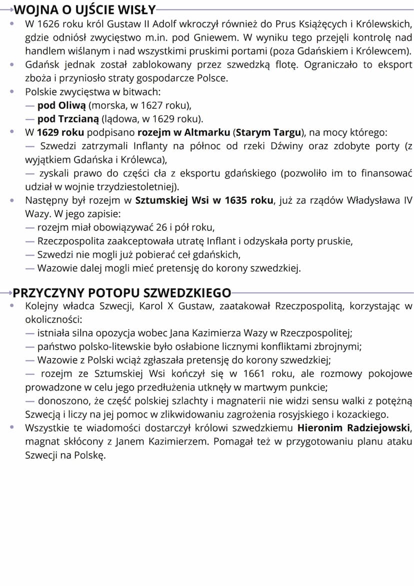 Wojny ze szwecją i kryzys
Rzeczypospolites
1592-1599
unia personalna
polsko-szwedzka
1590
1605 r.
bitwa pod
Kircholmem
1627 r.
1652 r.
bitwa