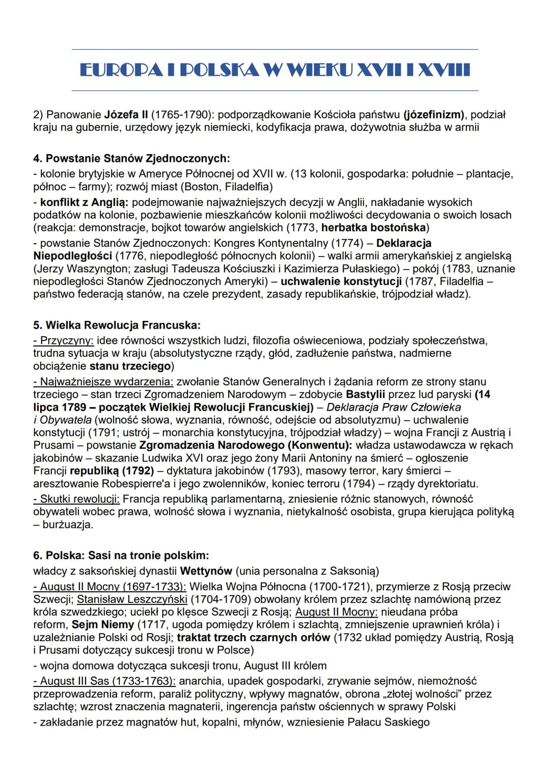 EUROPA I POLSKA W WIEKU XVII I XVIII
Europa w XVII wieku
Ważne pojęcia:
Społeczeństwo Anglii w I poł. XVII w. - burżuazja i tzw. nowa szlach