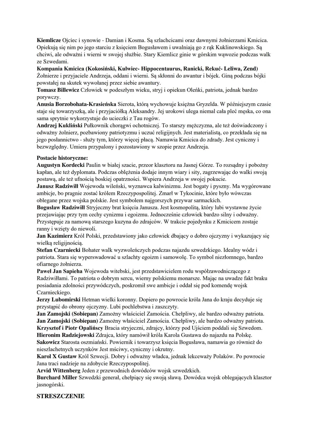 POTOP
Autor: Henryk Sienkiewicz
Rodzaj literacki: epika
Gatunek literacki: powieść historyczna
Epoka: pozytywizm
Czas i miejsce akcji: Akcja