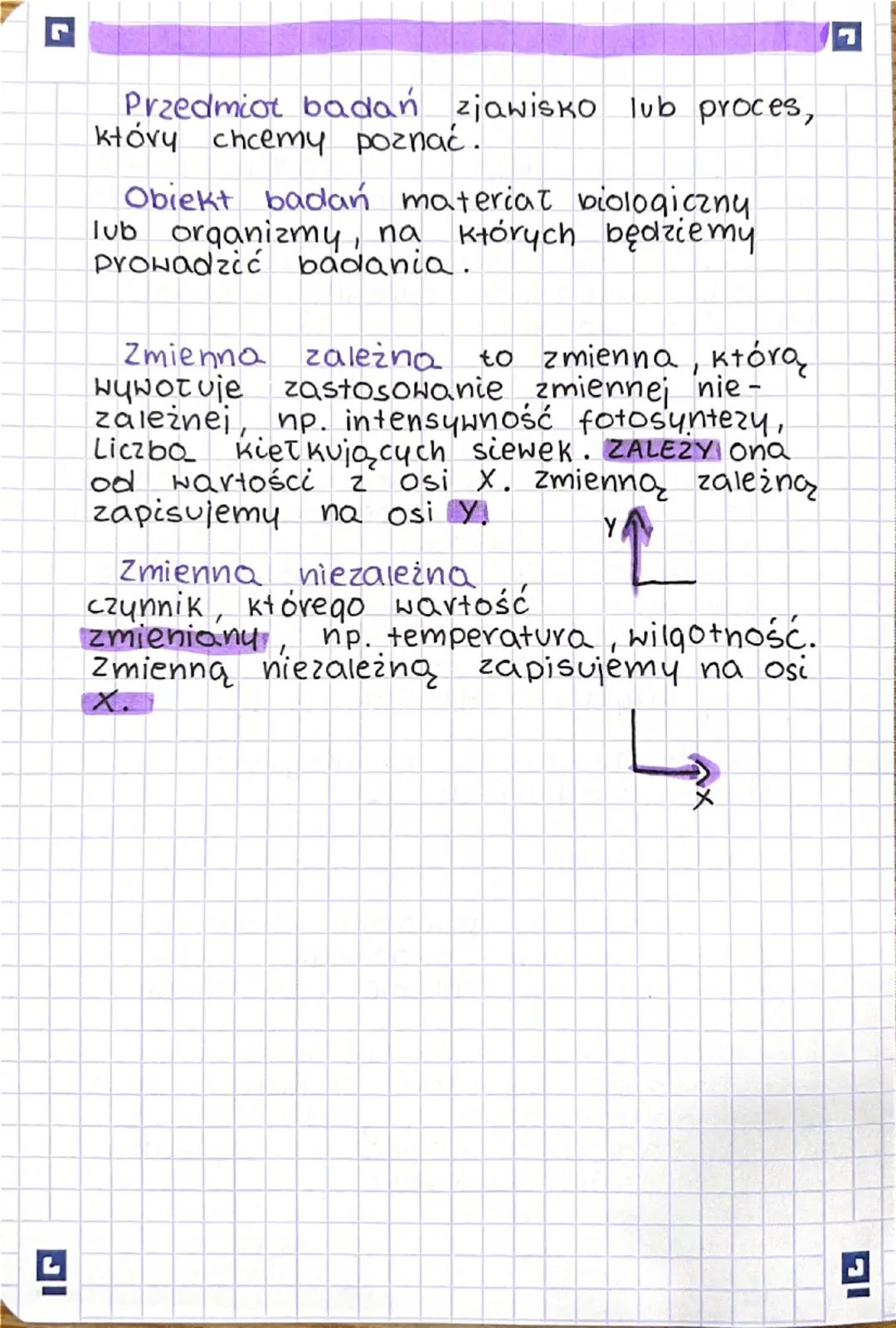 biologia
Obserwacja
badacz w żaden sposób
nie wpływa na badany obiekt czy zjawisko.
Doświadczenie (eksperyment) polega no.
badaniu wybranego
