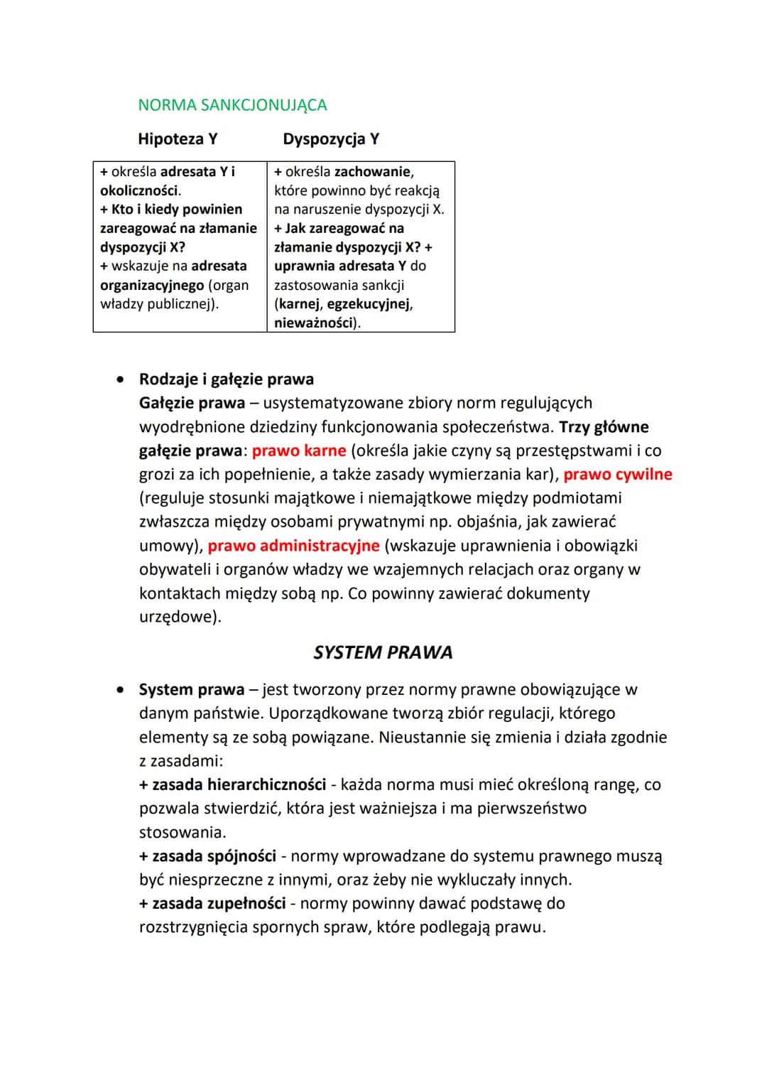 •
PRAWO I JEGO RODZAJE
Prawo w sensie przedmiotowym - obejmuje całość lub część norm
zawartych w przepisach prawnych, które regulują relacje