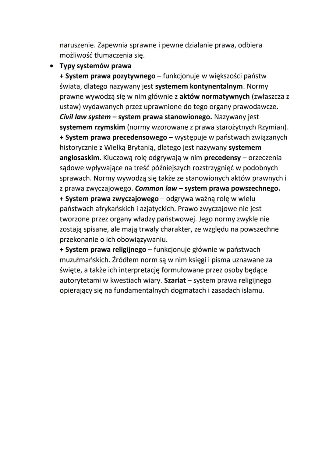 •
PRAWO I JEGO RODZAJE
Prawo w sensie przedmiotowym - obejmuje całość lub część norm
zawartych w przepisach prawnych, które regulują relacje