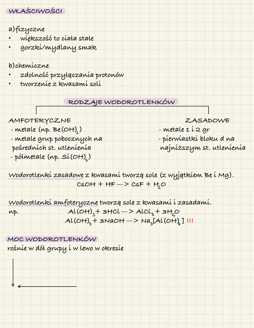 # 4. Wodorotlenki

NAZEWNICTWO I WZORY
Zbudowane są z kationów metali i anionów wodorotlenowych.

| Wzór tlenku | Nazwa tradycyjna | Nazwa o
