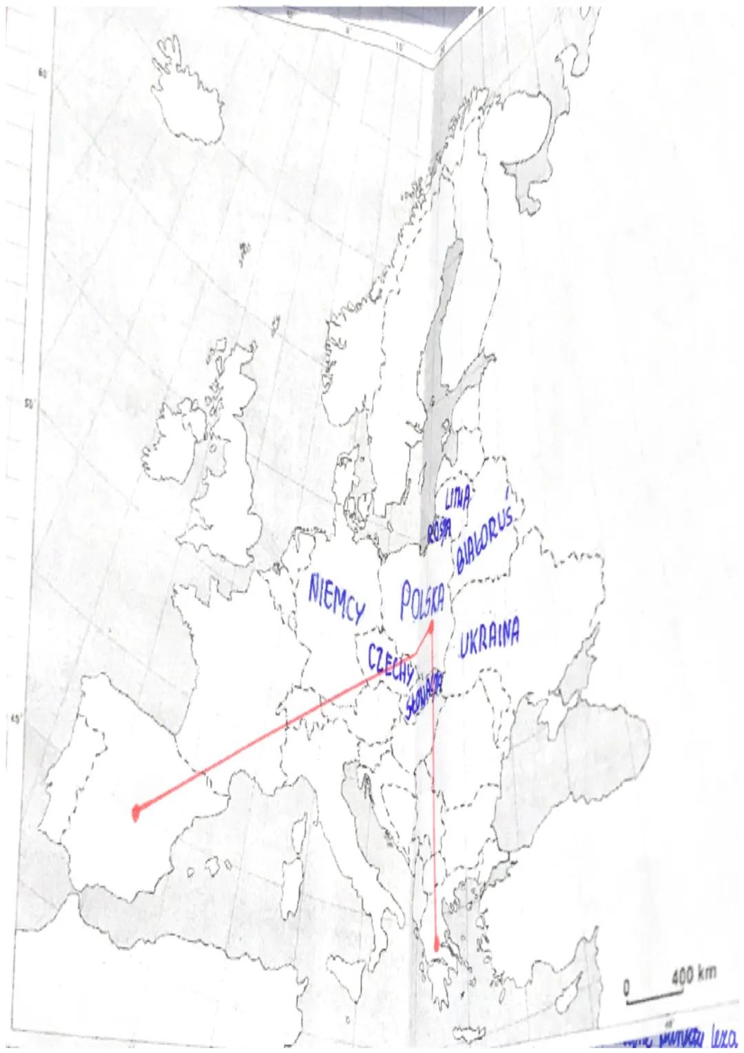 Temat: Położenie i granice Polski.
1 Sąsiedzi Polski
- Niemcy - Berlin
Czechy - Praga
Słowacja - Bratysława
Ukraina - Kijów
Białorus - Mińsk