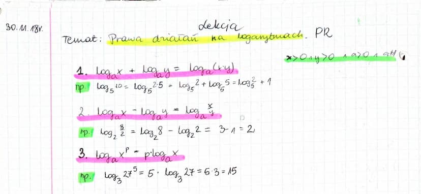 42=16
82=64
? = 12
u
3 = 15
Log b
Np:
4x = 16 <=> x = 4² => x = 2
=>
x = 2
8 * = 64 <=> 8x = 8²
4x = 12
3* = 15
X
Def:
Logarytmem z dodatnie