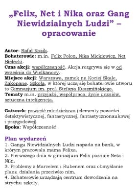 Know „Felix, Net i Nika oraz Gang Niewidzialnych Ludzi” – opracowanie thumbnail