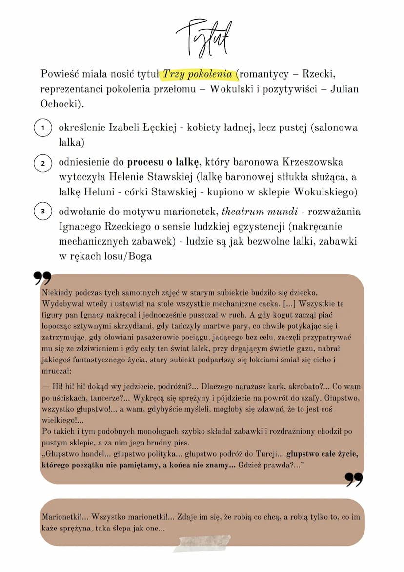 LALKA
Bolesław Prus ●
O utworze
epoka: pozytywizm
●
gatunek: powieść
realistyczna
panorama społeczeństwa
wydana jako książka:
1890 r.
język 