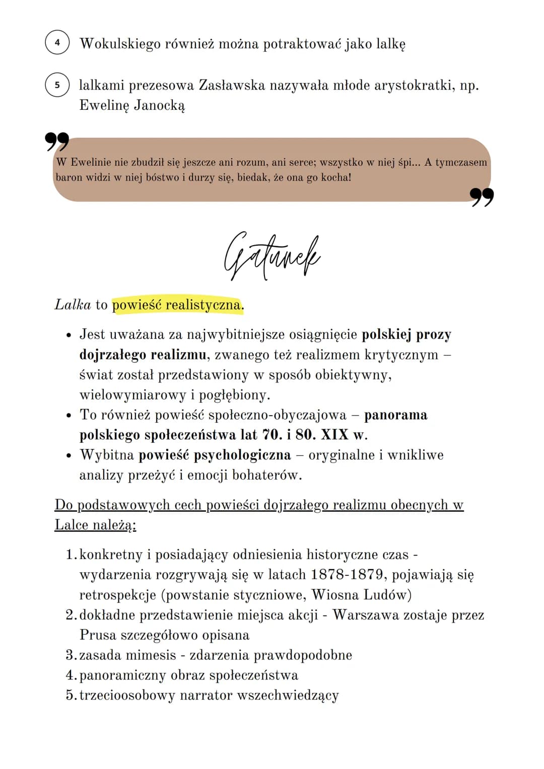 LALKA
Bolesław Prus ●
O utworze
epoka: pozytywizm
●
gatunek: powieść
realistyczna
panorama społeczeństwa
wydana jako książka:
1890 r.
język 