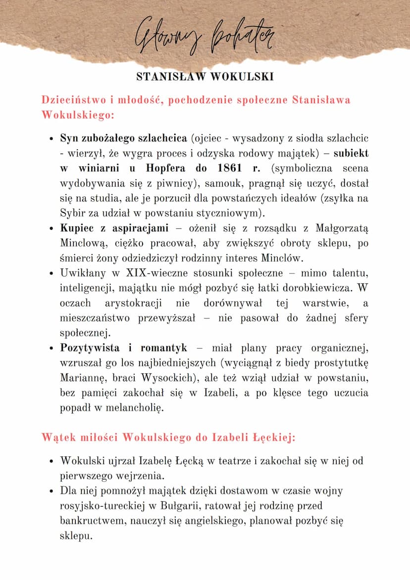 LALKA
Bolesław Prus ●
O utworze
epoka: pozytywizm
●
gatunek: powieść
realistyczna
panorama społeczeństwa
wydana jako książka:
1890 r.
język 