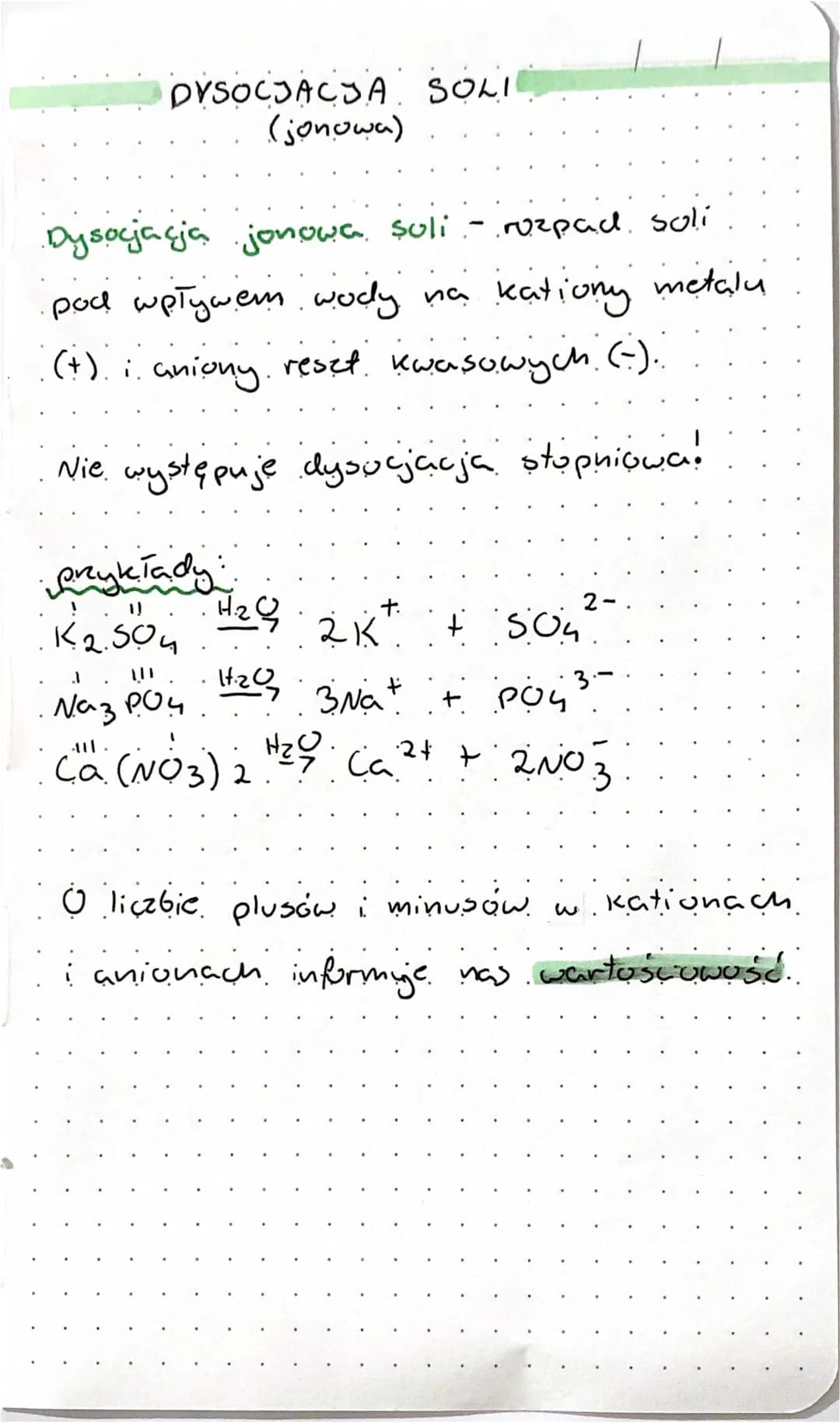 Dysocjacja Jonowa Soli: Przykłady, Równania Reakcji i Zadania PDF