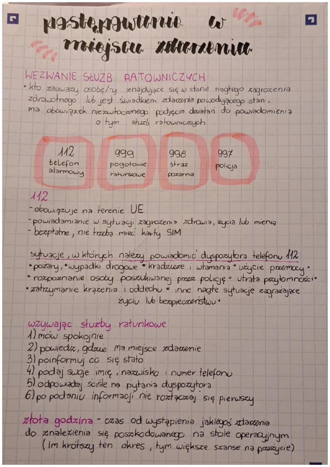 Pierwsza Pomoc: Postępowanie w Miejscu Zdarzenia