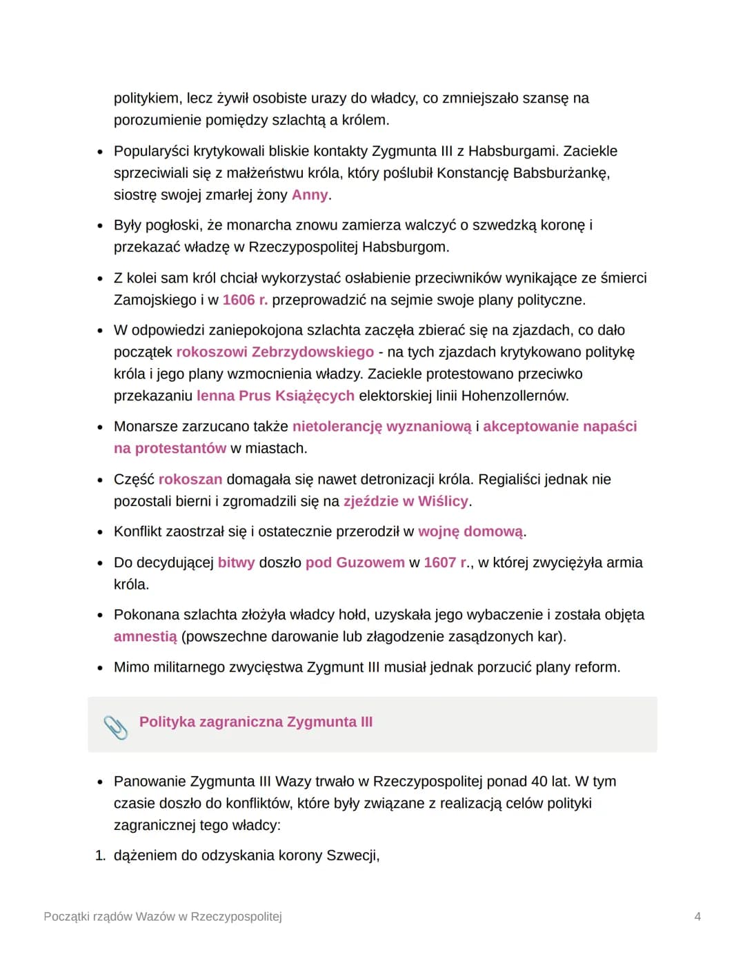 1
Początki rządów Wazów w
Rzeczypospolitej
1587 r.
1592-1599
1605 r.
1606-1608
1627 r.
1629 r.
Daty
1632 r.
1635 r.
elekcja Zygmunta III Waz