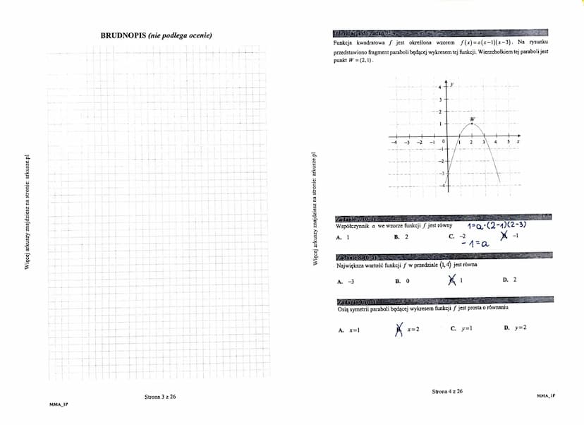 Więcej arkuszy znajdziesz na stronie: arkusze.pl
CENTRALNA
KOMISJA
EGZAMINACYJNA
KOD
WYPEŁNIA ZDAJĄCY
PESEL
EGZAMIN MATURALNY
Z MATEMATYKI
P