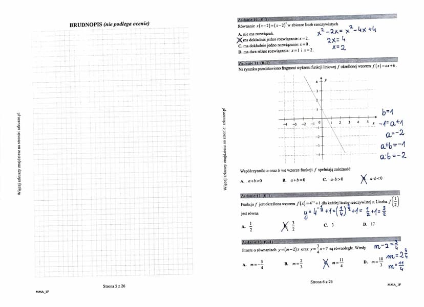 Więcej arkuszy znajdziesz na stronie: arkusze.pl
CENTRALNA
KOMISJA
EGZAMINACYJNA
KOD
WYPEŁNIA ZDAJĄCY
PESEL
EGZAMIN MATURALNY
Z MATEMATYKI
P