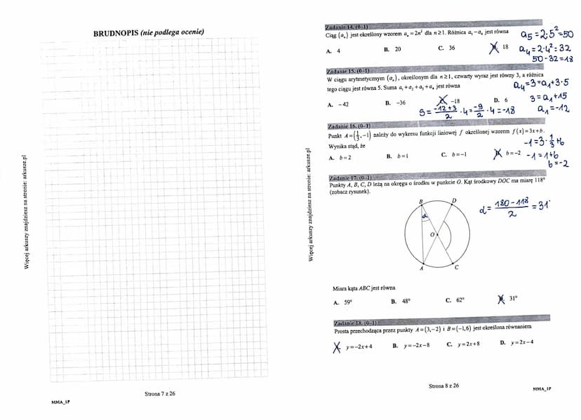 Więcej arkuszy znajdziesz na stronie: arkusze.pl
CENTRALNA
KOMISJA
EGZAMINACYJNA
KOD
WYPEŁNIA ZDAJĄCY
PESEL
EGZAMIN MATURALNY
Z MATEMATYKI
P