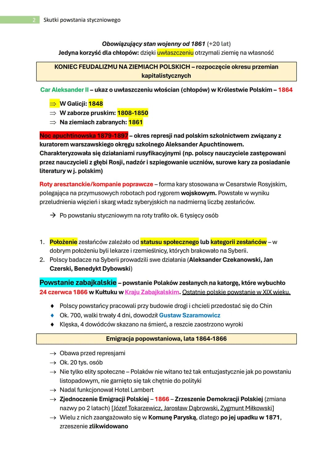 --- OCR Start ---
Skutki powstania styczniowego
1. SKUTKI POWSTANIA STYCZNIOWEGO
REPRESJE
RODZAJ REPRESJI
Wobec powstańców
◆ Rozstrzelanie/p