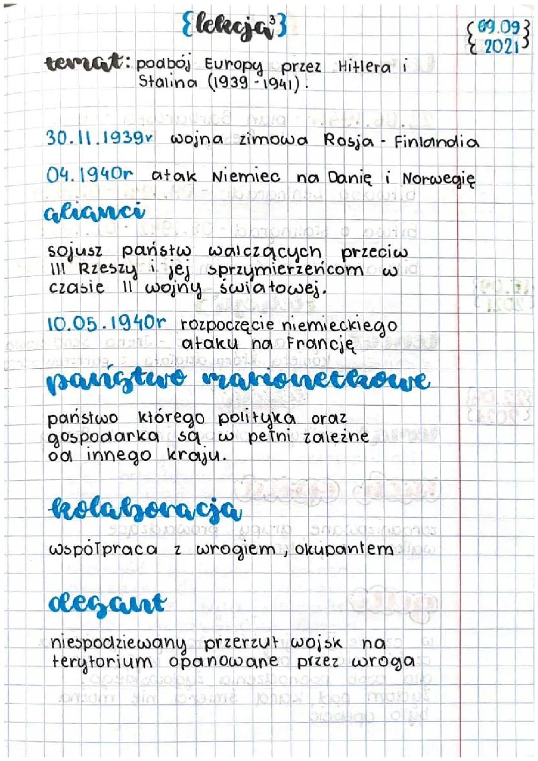 Podbój Europy przez Hitlera i Stalina - Kluczowe Wydarzenia