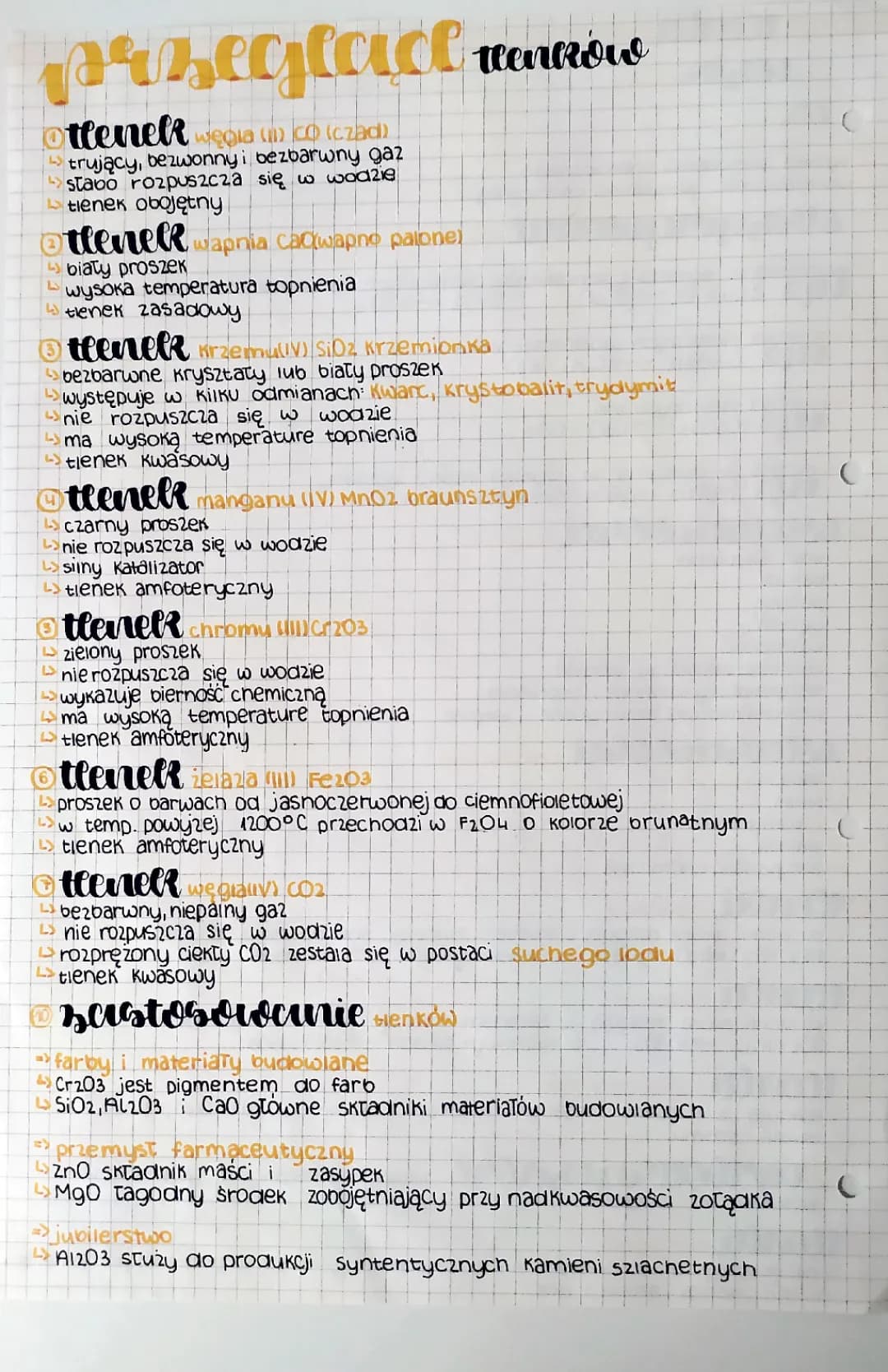 tlenki- chemia rozszerzona 
