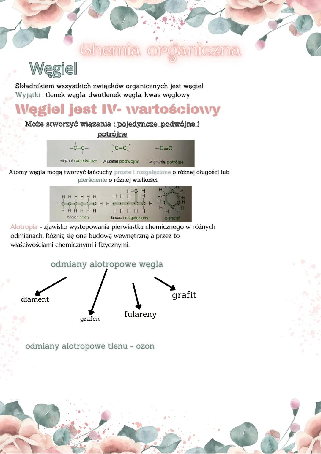 Węglowodory - podstawy chemii organicznej
