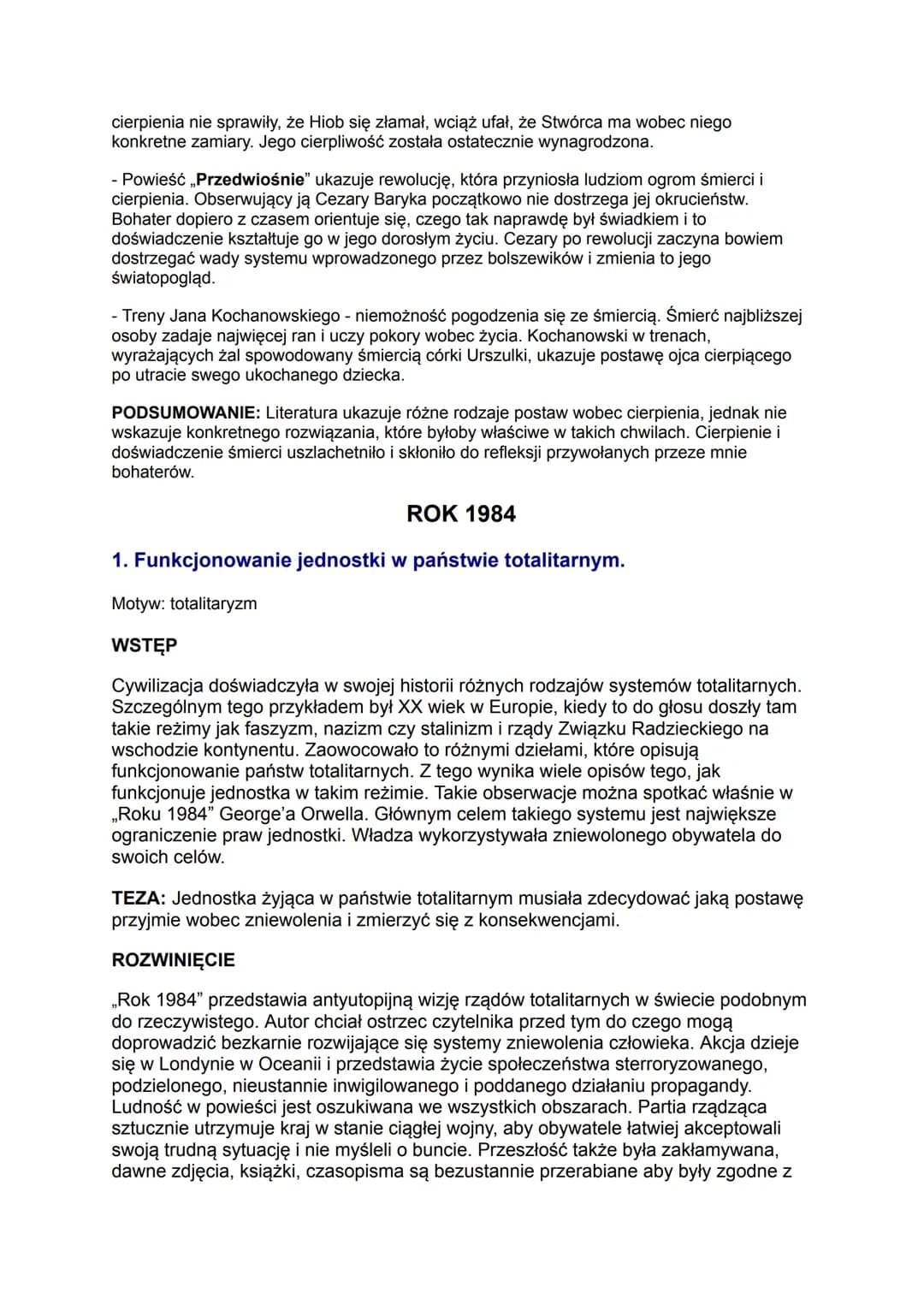DŻUMA
1. Powinności moralne człowieka w obliczu zagrożenia
motyw: tragizm, wartości moralne
WSTĘP
Powieść Alberta Camus „Dżuma" przedstawia 